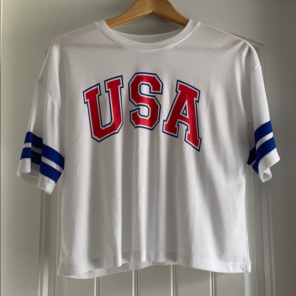 USA cropped shirt